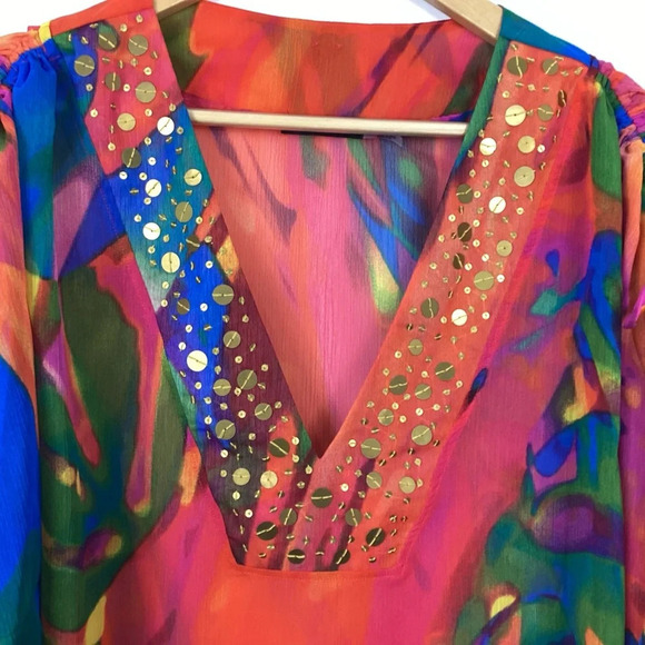 Natori Bengal Multi Swim Coverup Size XS/S - Picture 3 of 9